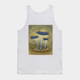 Elegant Webcap - Glowing Blue Mushroom Tank Top